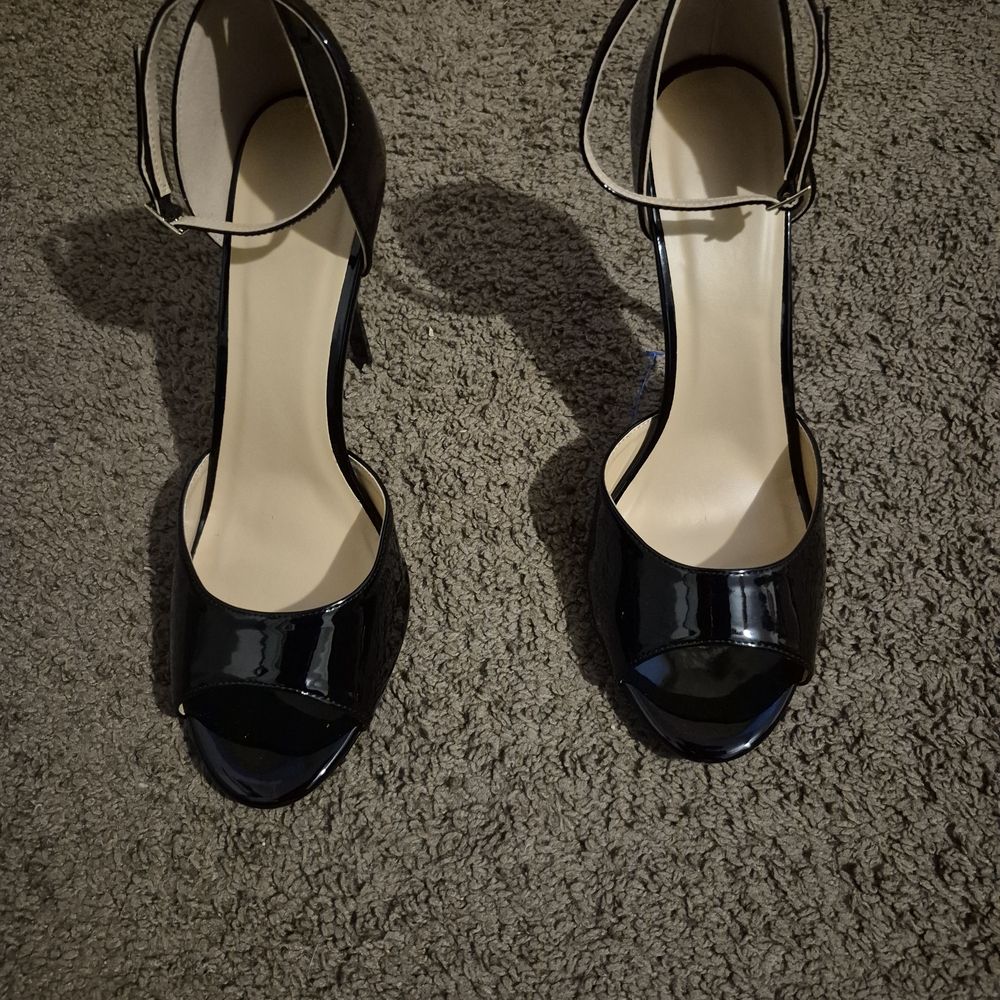 Elegant Black Patent Leather Heels